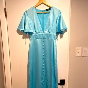 Blue Midi PrettyLittleThing Dress